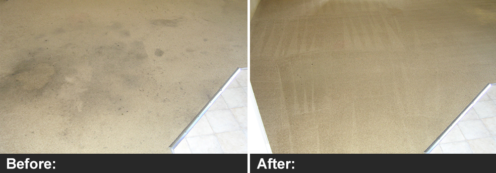 Carpet cleaning โ before and after