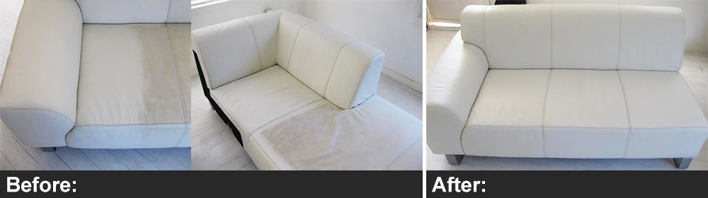 Leather sofa โ before and after